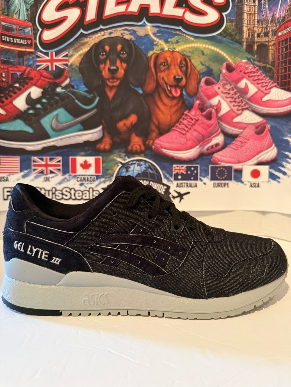 Asics Gel-Lyte III Black White Men's Sneakers - Picture 4 of 10